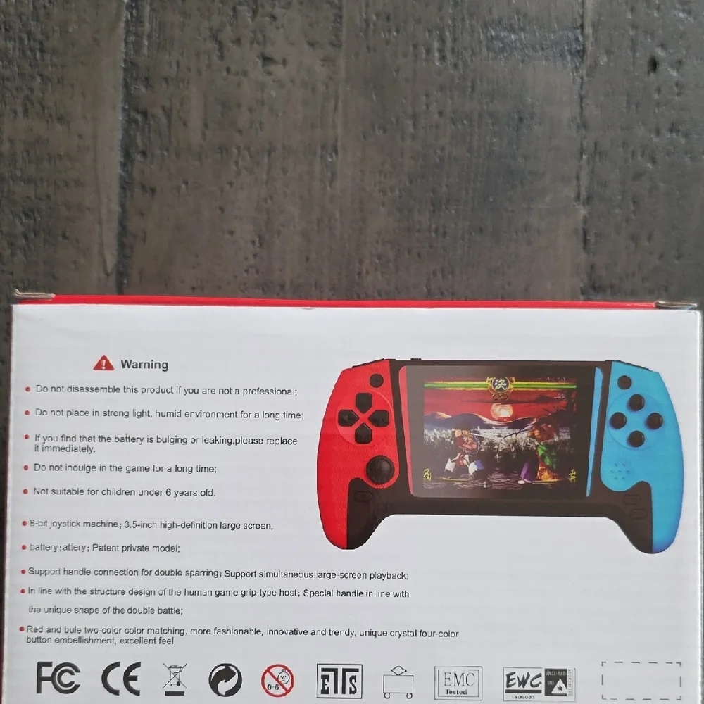 Q2 Handheld Console - Vibrant Red and Cool Blue